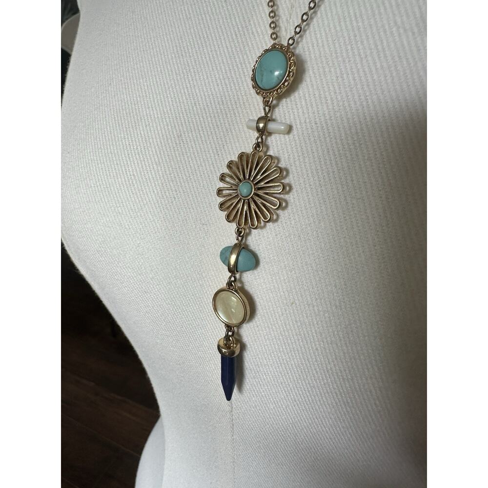 Lucky Brand Necklace Silver Y Perfect Boho Festival